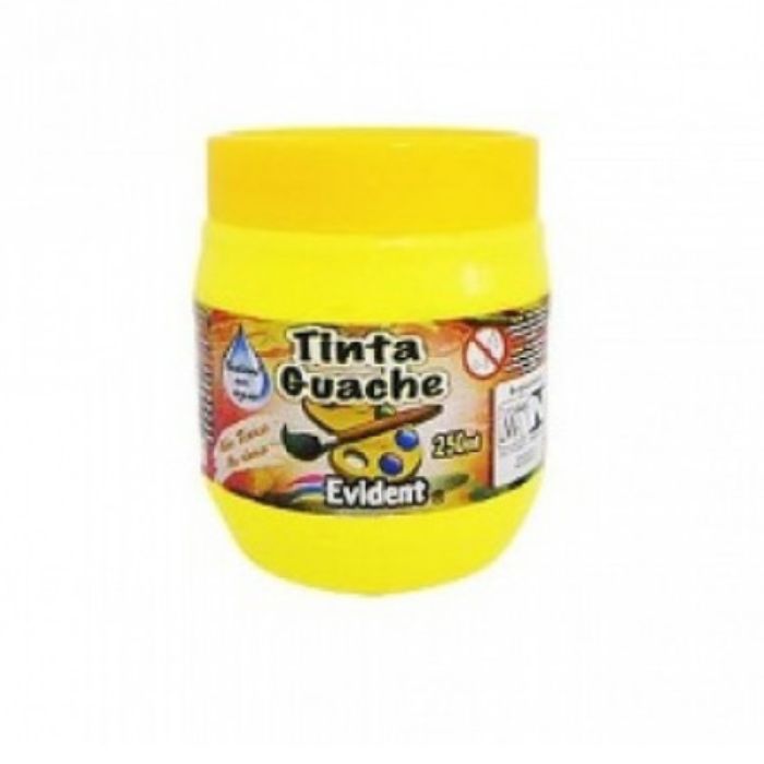TINTA GUACHE EVIDENT 250ML AMARELA GR QUIMICA