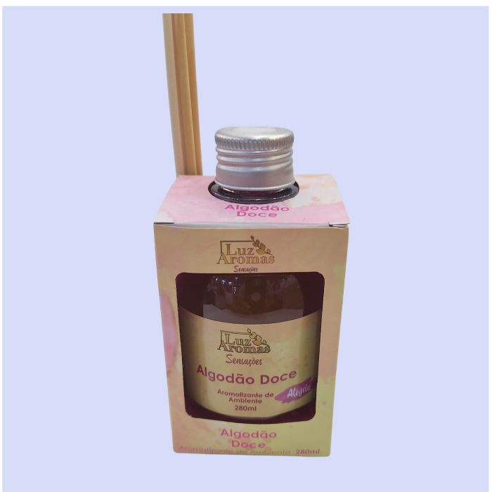 AROMATIZADOR ALGODAO DOCE ALEGRIA 280ML 664 LUZ AROMAS UN